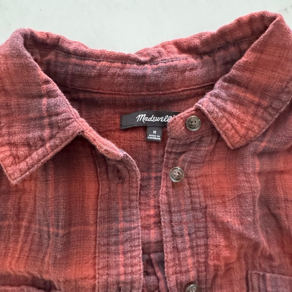 100% cotton Madewell flannel - lightly worn